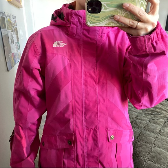 THE NORTH FACE Hyvant Ski Jacket, Pink, Checkered - Picture 2 of 12